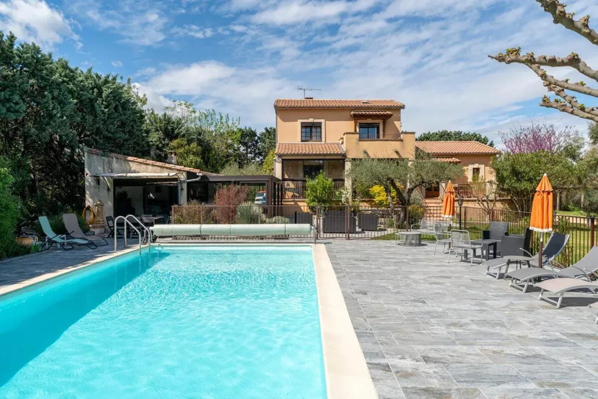 Villa Spacieuse A Vezenobres Avec Piscine Privee Exterior foto